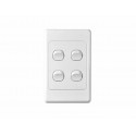 4 Gang Wall Switch White Vertical