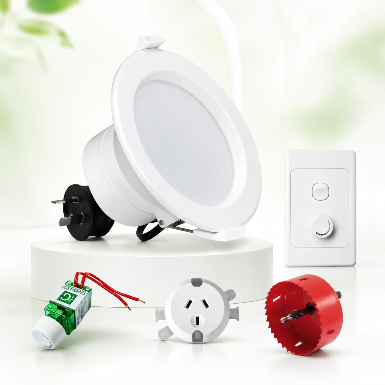 LED downlights NZ and accessories – dimmer, socket and hole saw