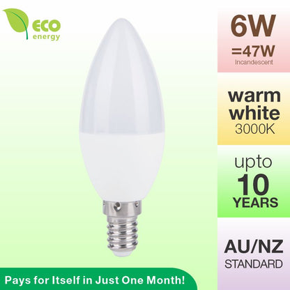 E14 LED Bulb 6W Candle Bulb High Bright